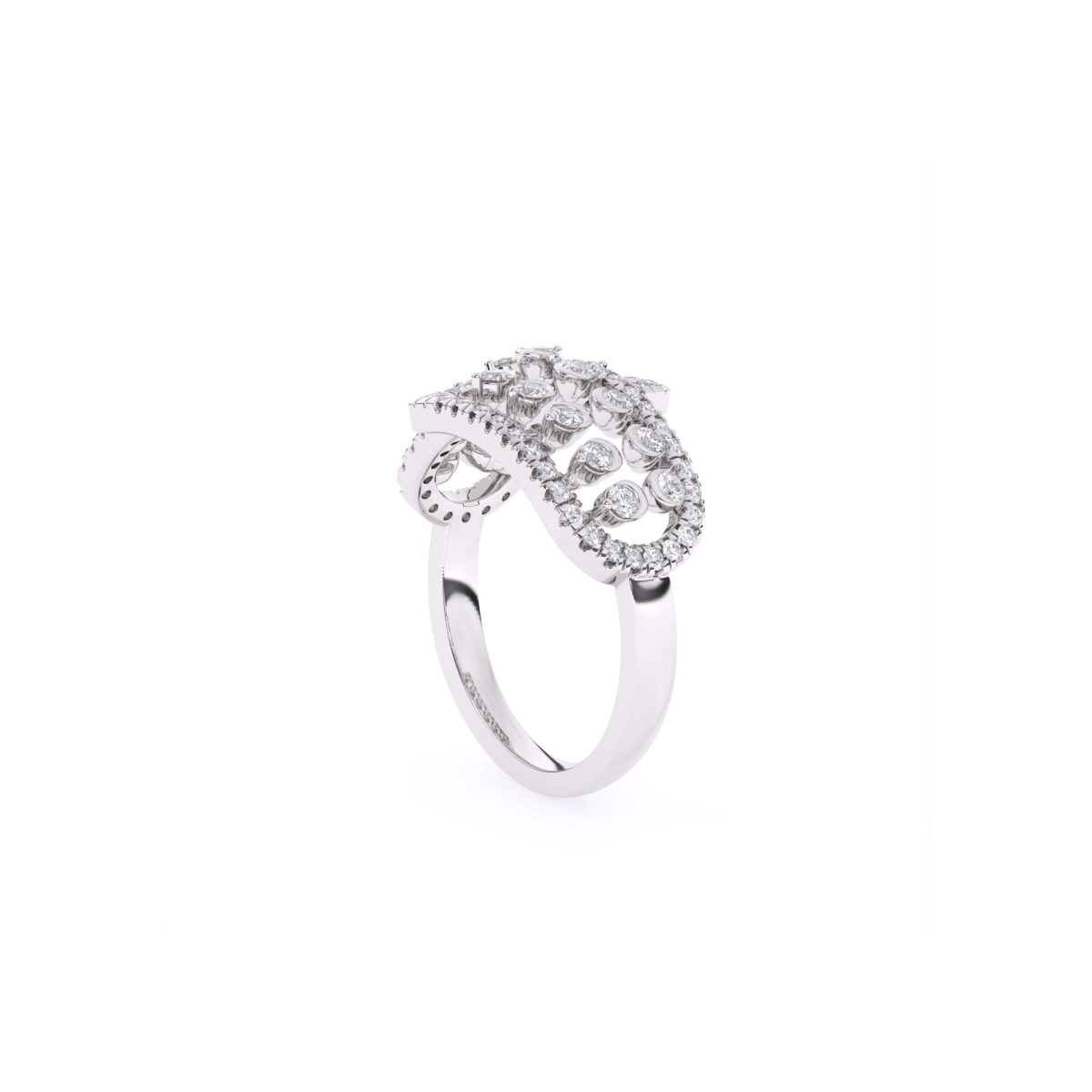 Art Deco Inspired lab Grown Diamond Anniversary Gift Ring